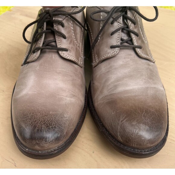 Bed Stu Stylish Gray Leather Oxford Dress Shoes for Men Size 10.5